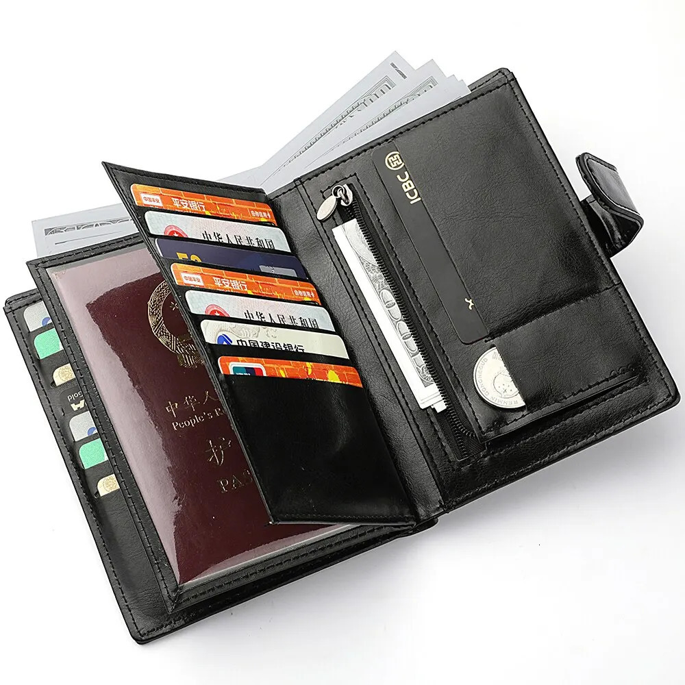 Stylish Travel Passport Bag Multi-Card Card Holder Portable Multi-Function Mens Wallet 250625