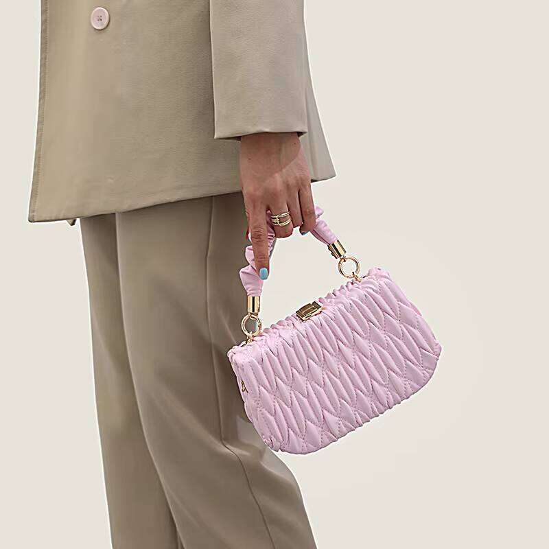 DHGadges Elegant Embroidered Chain Shoulder Handbag Womens Small Top Handle Purse for Evening Party and Daily Use