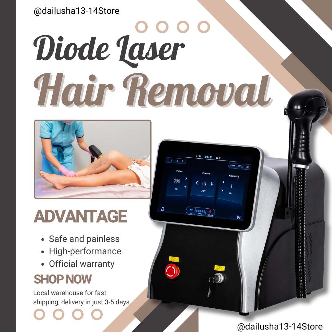 Portable Diode Laser Hair Removal Instrument 3500w Ice Platinum Painless Rejuvenation 3-wavelength Hair Removal Device