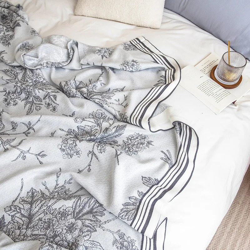 Lanjia Bamboo Fiber Blanket Gauze Towel Adult Summer Thin Cool Quilt D D