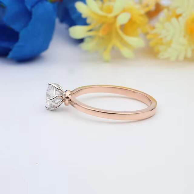Elegant Solitaire Lab-Grown Diamond Ring Ethical and Stunning Engagement Jewelry 14k Rose Gold Ring MIninalist Ring