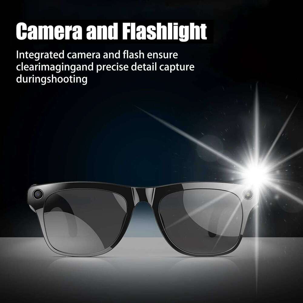 AI with 100W HD Camera Anti Blue Sunglasses Voice Assistant Photo Video Music Calling Smart Glasses For Men Women