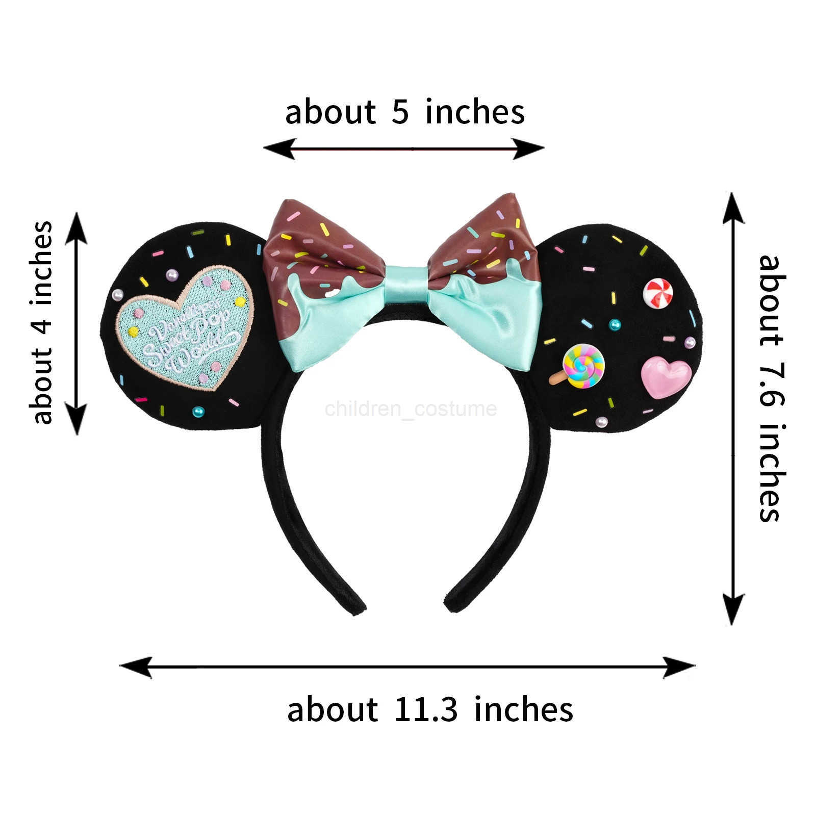 Disney World Minnie Ear Headband For Child EarsWomen Disneyland Mickey Adult/Women Disneyland Leather Plush Sequin Cosplay Girls W250717
