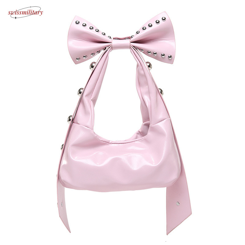 Textured Underarm 2025 Early Spring New Women's Niche Design Handbag Personality Bowknot Shoulder Bag swissmilitary