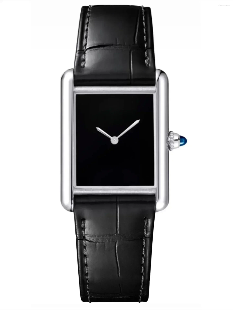 Wristwatches TOP Quality Men Lady Quartz Movement Watches Simple Stainless Steel Leather Silver Gold Black Blue Green