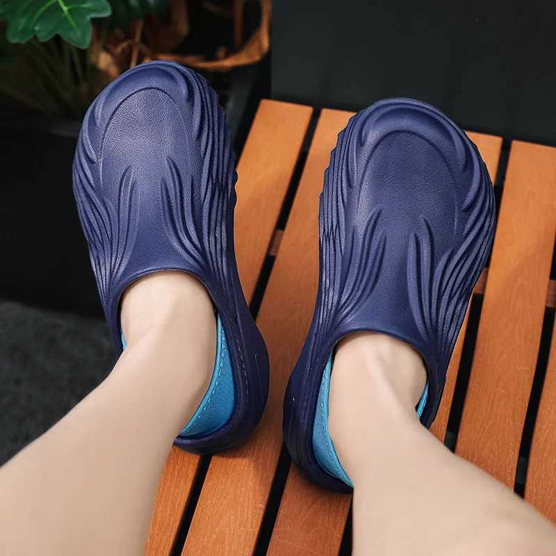 New Summer Mens Slippers Casual Sneakers Thick Sole Garden s Supper Light Injection Men EVA Water Shoes Outdoor Beach Shoes Y250626