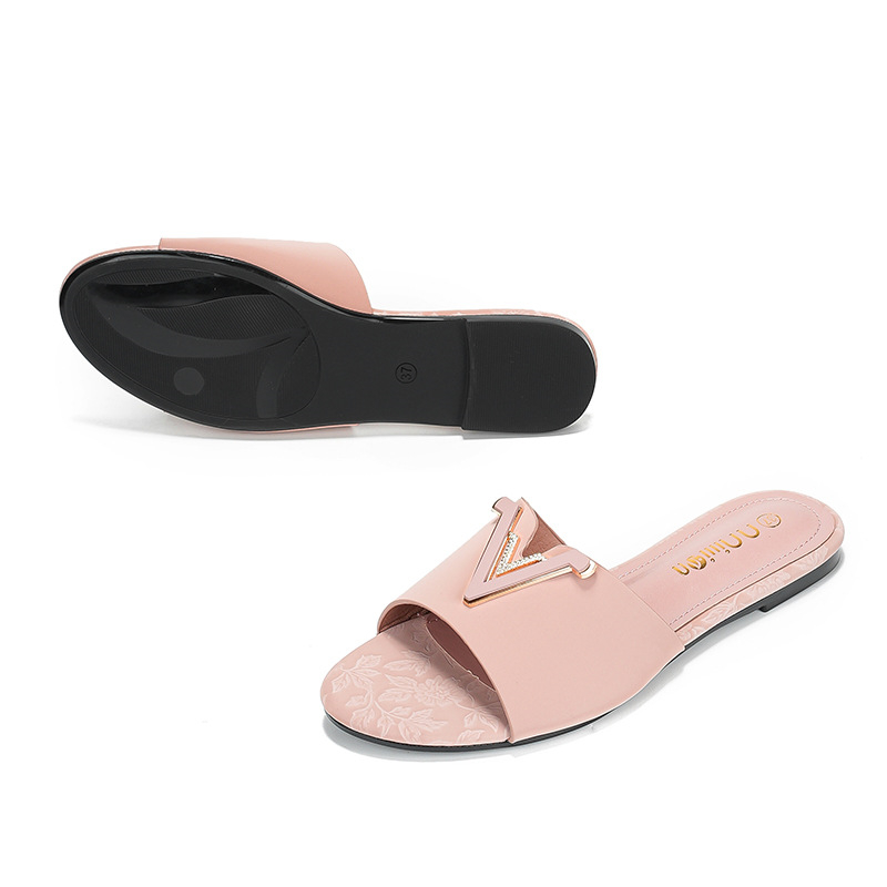 free shipping designer slippers for woman outdoor indoor casual sandals breathable fashion Flat sliders vintage classic trainers beach shoes black pin