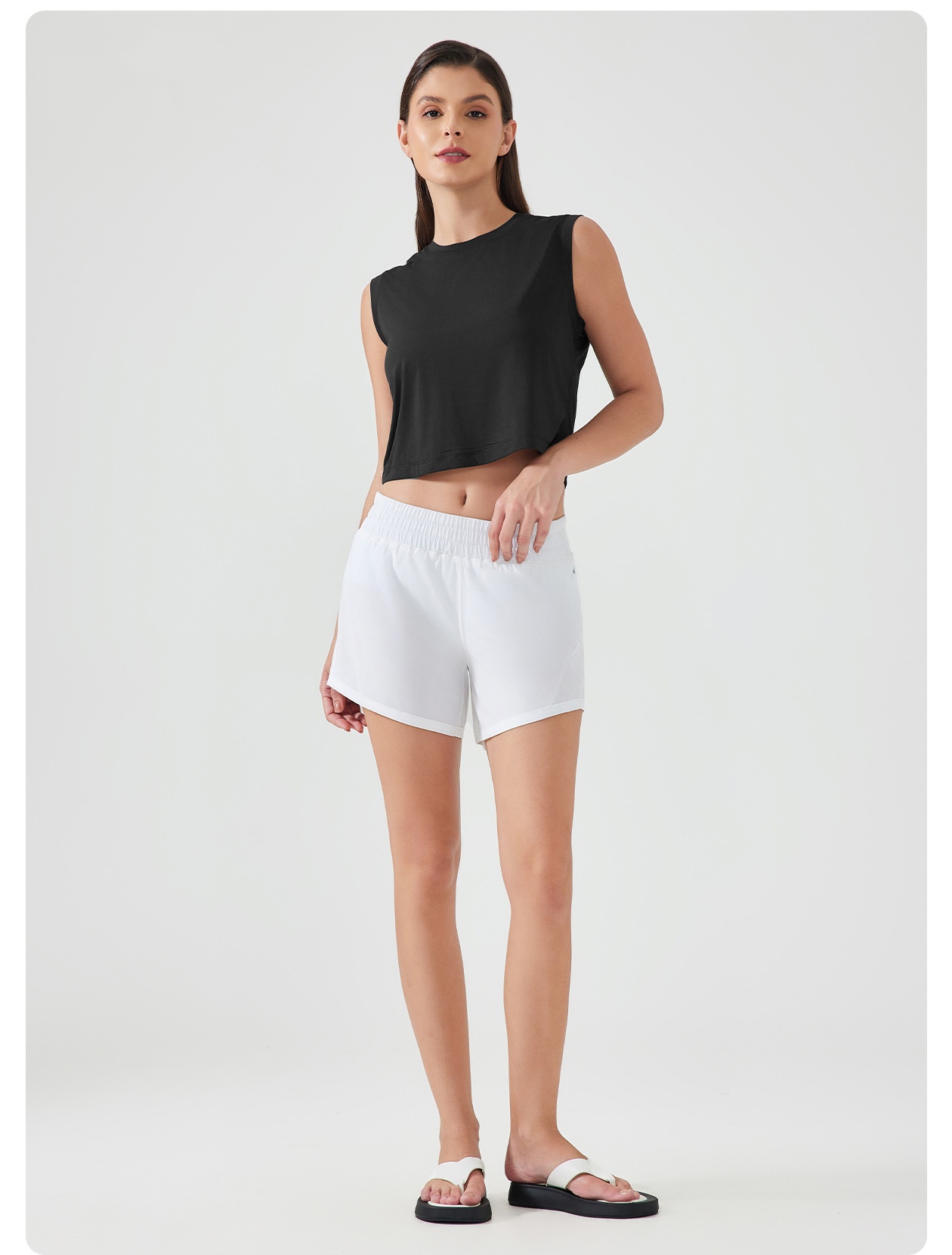 2025--Sports Gym Women Crop Top Yoga Wear Shirts Ladies Sleeveless T-shirts Vest Fitness Sportswear Running Workout