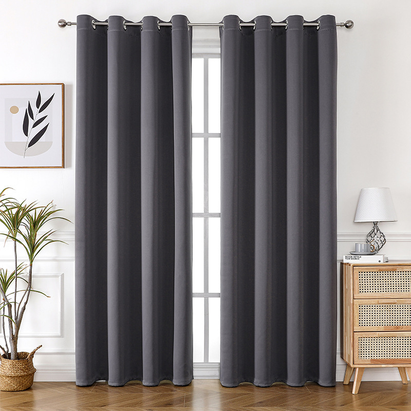 D293 foreign trade high precision full light-proof matte cloth finished curtains wholesale curtain