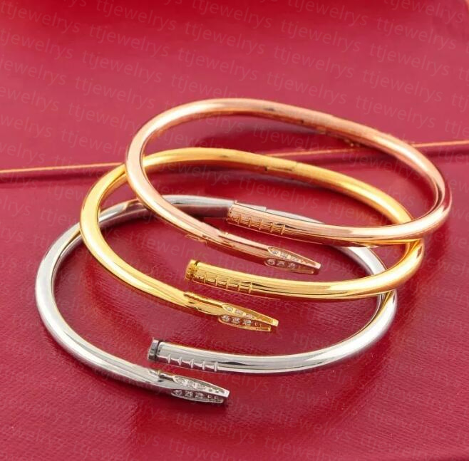 Woman Designer Gold Bracelet Jewelry Bangle 6mm Titanium Steel Bangle Couple Jewelry with bracelets high quality women men luxury bracelet Jewlery