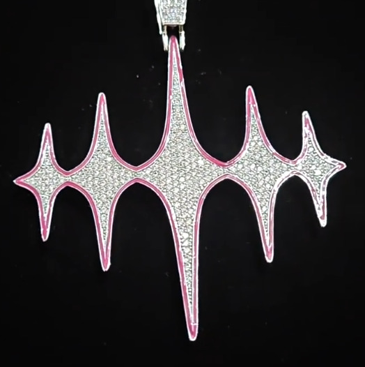 Luxury VVS Moissanite Glow in The Dark Iced Out Star Pendant Necklace Hip Hop Simple Individual Trendy Diamond Studded Accessory Pass the diamond test