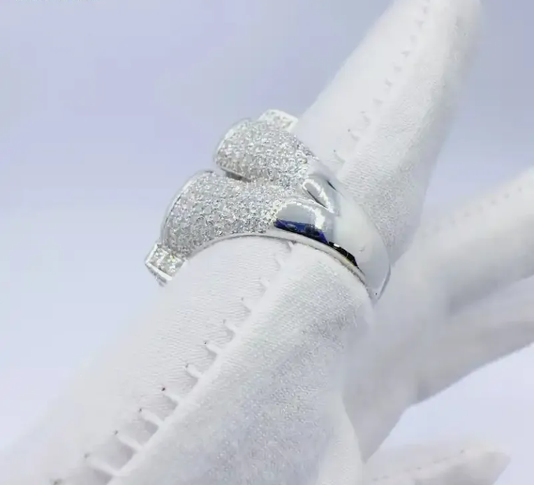 Pass Diamond Tester Dollar Rings 925 Silver Hip Hop Moissanite Men Ring