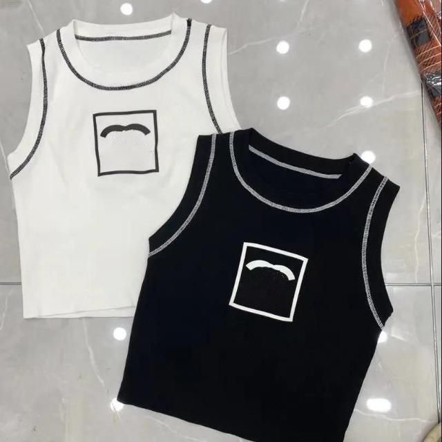 Designer Women Tanks Camis Cotton-Blend Tank Tops Two C Letters Designer Skirts Yoga Suit Dress brand Vest Ladies Solid Vintage T Shirt Femme CRG2506262F8