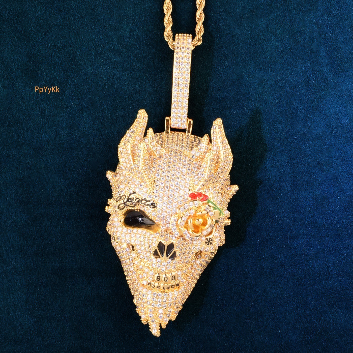 Luxury Moissanite New Iced Out Skull Pendant Necklace Diamond Studded Hip Hop Streetwear Men's Accessory Passes the Diamond Tester