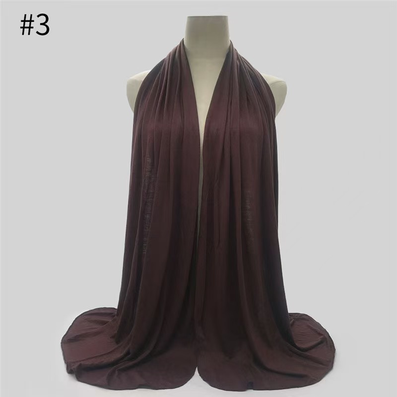 T1077 solid color modal large size cotton jersey mercerized cotton soft women's headscarf scarf veil