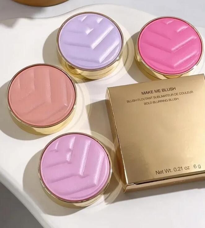 Makeup 6g Leather Blush Color #44 #69 Face Cheek Bold Blurring Blusher Pressed Powder Long Lasting Moisturizing Natural Highgloss Setting Beauty Cosmetics