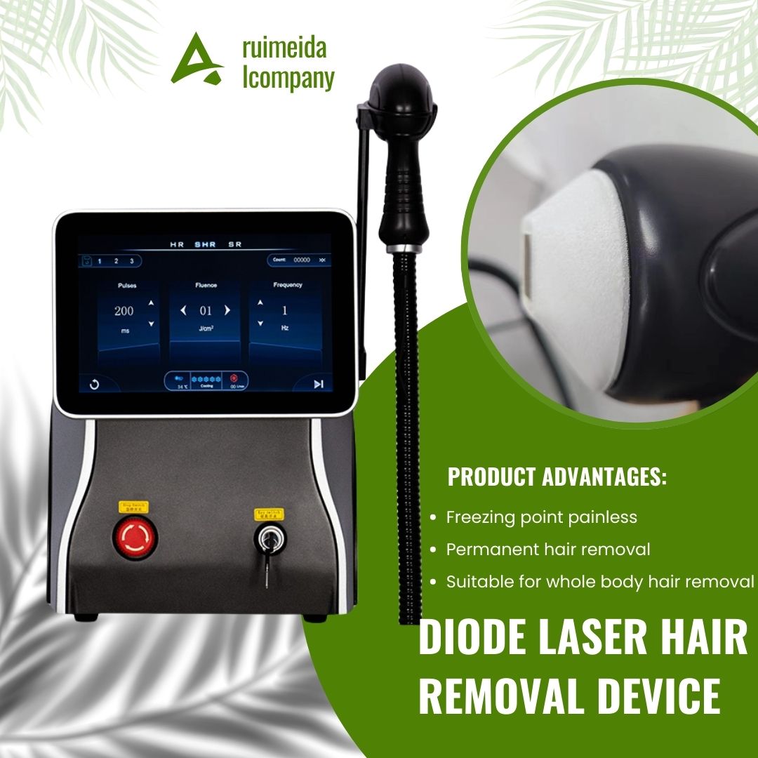 Ice Painless Alexandrite Laser Permanent Hair Remover 755nm 808nm 1064nm Diode Laser Hair Removal Machine Epilation Definitive