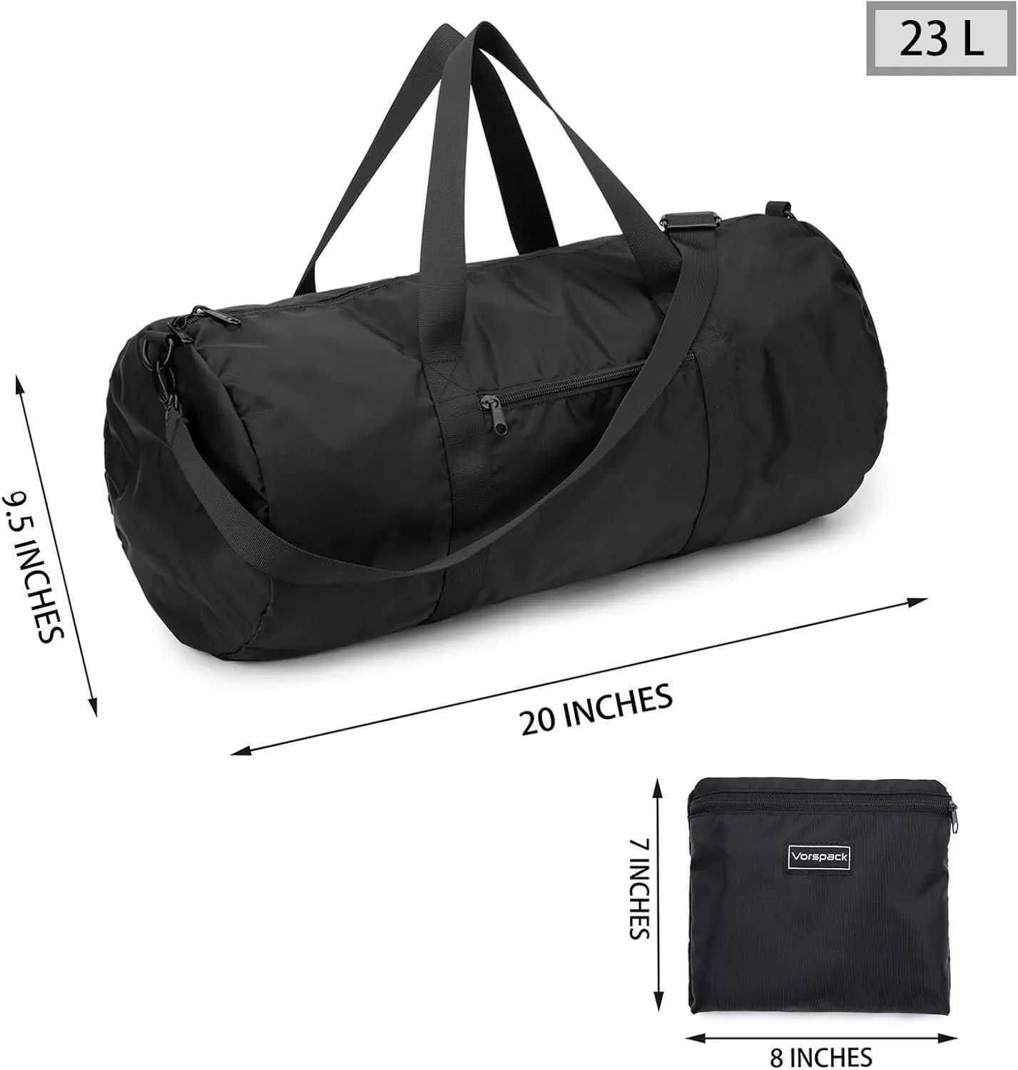 Vorspack Duffel Bag 20-24-28 Inches Foldable Gym Bag for Men Wen Duffle Bag Lightweight with Inner Pocket for Travel Sports Y250626