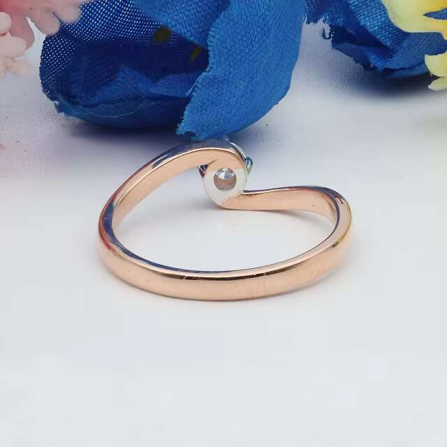 Chic & Simple Rose Gold Wedding Set - Matching Stud Earrings Included