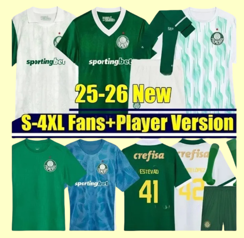 24/25/26 PaLmEiRas ESTEVAO soccer jerseys RICHARD RIOS G.GOMEZ PAULINHO BRUNO FUCHS men kids Kits socks sets football shirts LOPEZ THALYS LAZARO MAURICIO