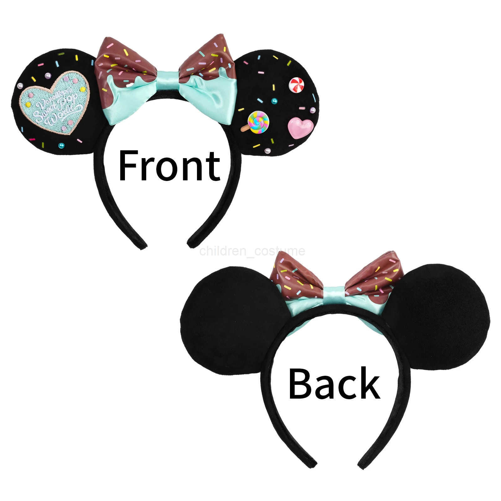 Disney World Minnie Ear Headband For Child EarsWomen Disneyland Mickey Adult/Women Disneyland Leather Plush Sequin Cosplay Girls W250717