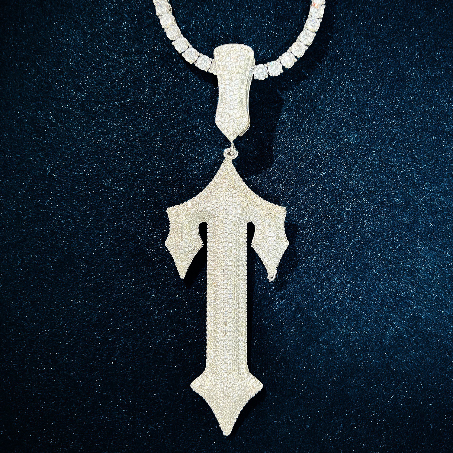 Luxury VVS Moissanite Iced Out Hip Hop Punk Sword Pendant Men's Edgy Trendy Bling Necklace Jewelry Passes the Diamond Tester