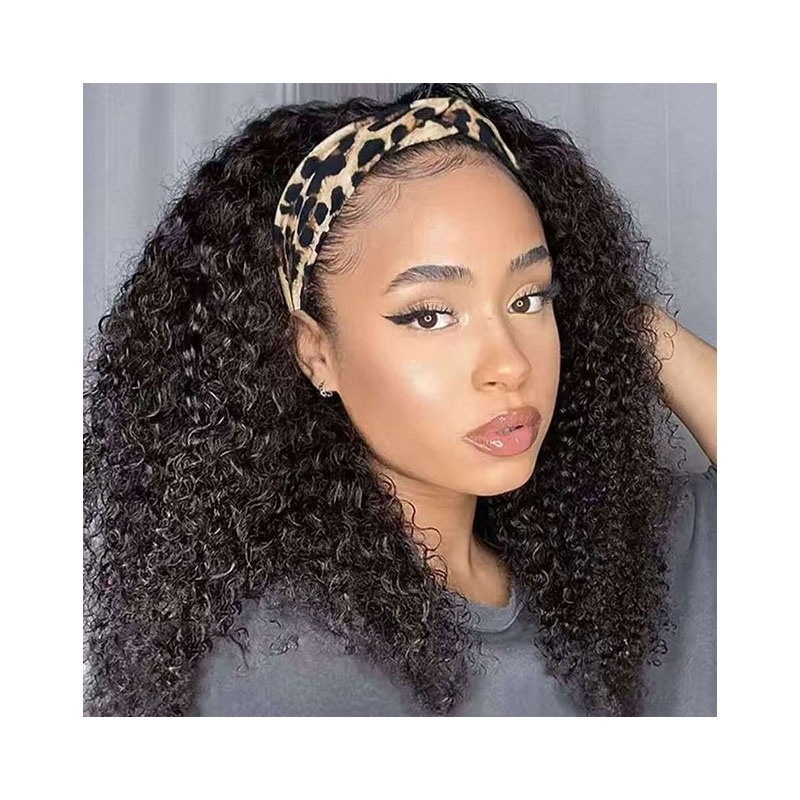 High-end real hair wig realistic hairline 100% pure human hair ice silk hairband BOBOJC