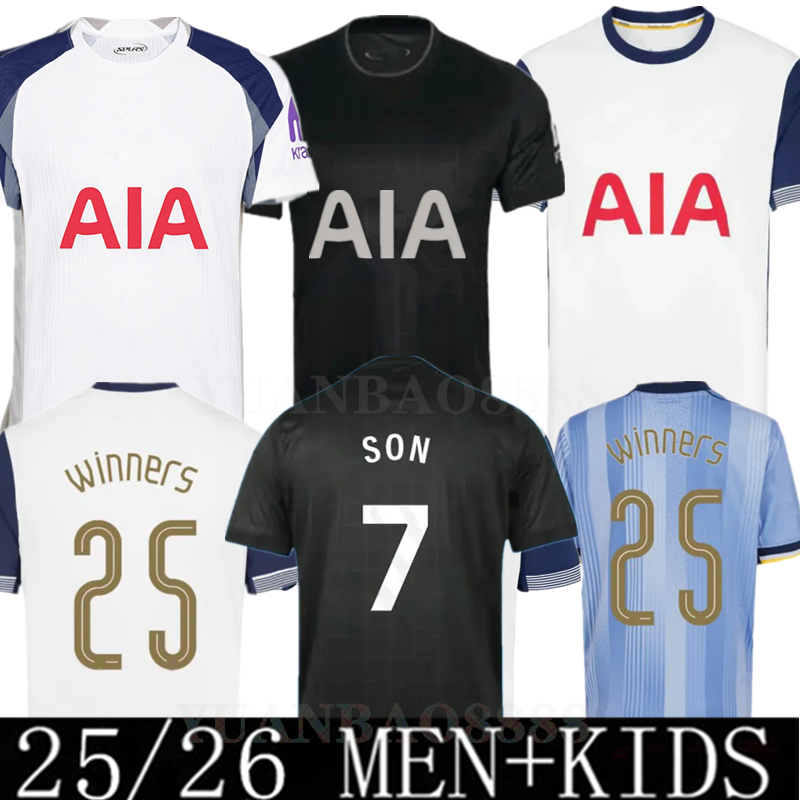 25 26 SON RICHARLISON Soccer Jerseys 2025 2026 home AWAY Football shirt VICARIO KULUSEVSKI SOLANKE WERNER year of the tottenaham Fans players Men 88888