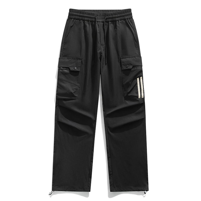 Men's summer work pants, straight-leg casual long trousers, quick-drying ice silk trousers, thin American brand functional assault trousers.