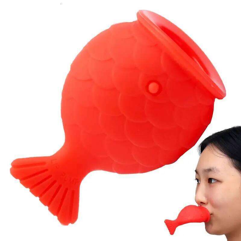 Women Sexy Full Soft Silicone Pout Tools Mouth Fish Natural Plump Shape Tool Lip Plumper Lips Care free shipping
