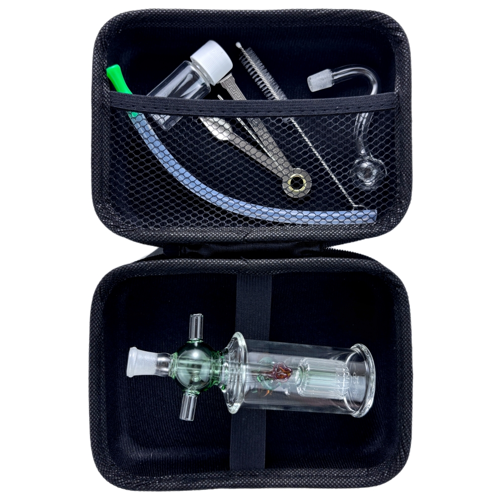 5inch Double-Use Glass Oil Burner Bubbler Bong Smoking Water Pipe Diffuser Perc Shisha w/10mm oil burner pipe + Hose x2 & tool box full set