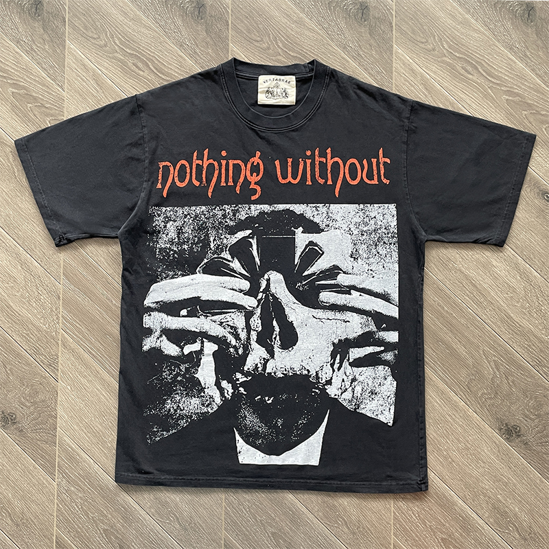 Vertabrae American vintage printed pure cotton short-sleeved T-shirt