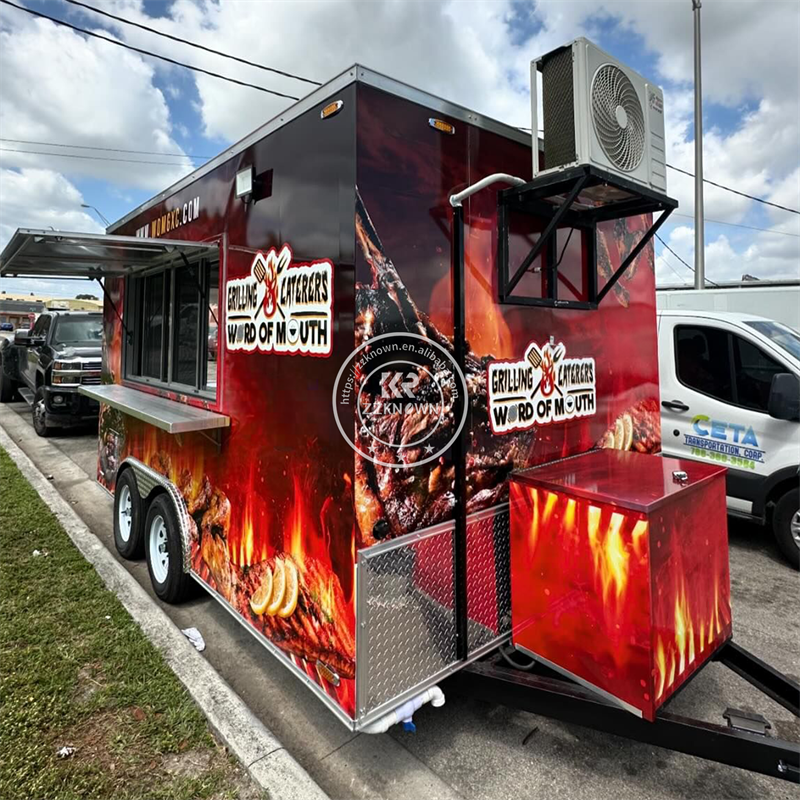 Concession Hamburgers Cart Mobile Kitchen Food Trucks Street Food Van Street Food Trailer With Fully Equipped