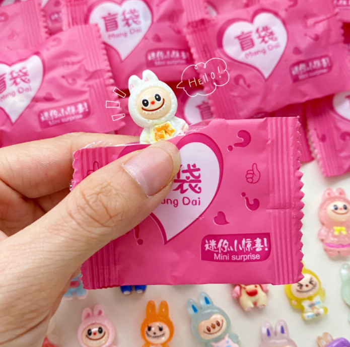 Labubu Blind Box Macaroon Action Animation Character Doll Hobby Pendant Decoration Cute Mysterious PVC Childrens Day