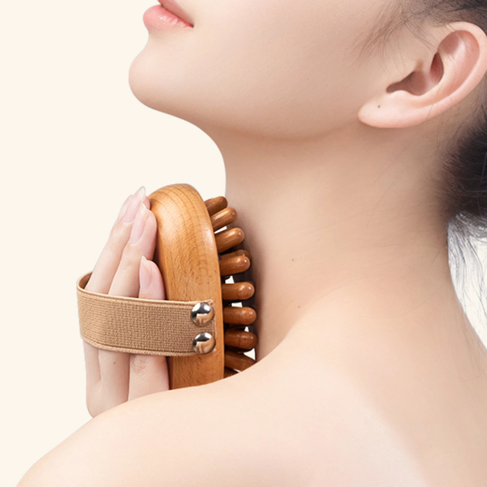 Wooden Message Comb Hand Held Cellulite Massager Gua Sha Scrapping Massager for Muscles Back Shoulder 250625