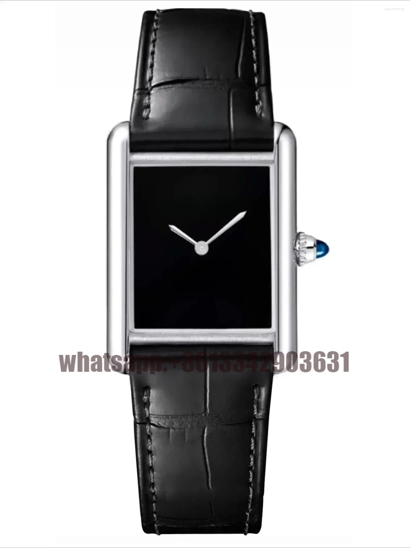 Wristwatches TOP Quality Men Lady Quartz Movement Watches Simple Stainless Steel Leather Silver Gold Black Blue Green