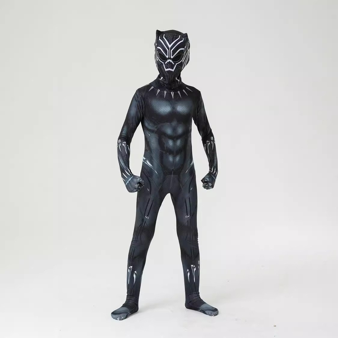 Children's costume animation game role-playing costume COS Panther battle masked mask hero role costume