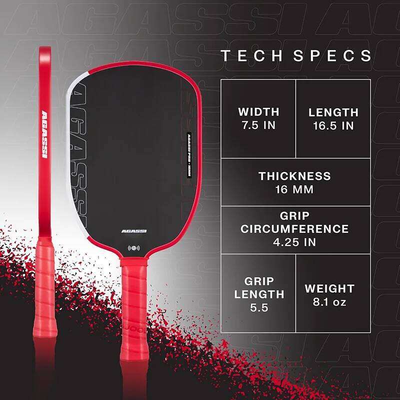 2025 16mm Agassi Pro IV Paddle GEN 4 TFP Honeycomb Core T700 Carbon Fiber Pickleball Rackets Increases Spin & Contro
