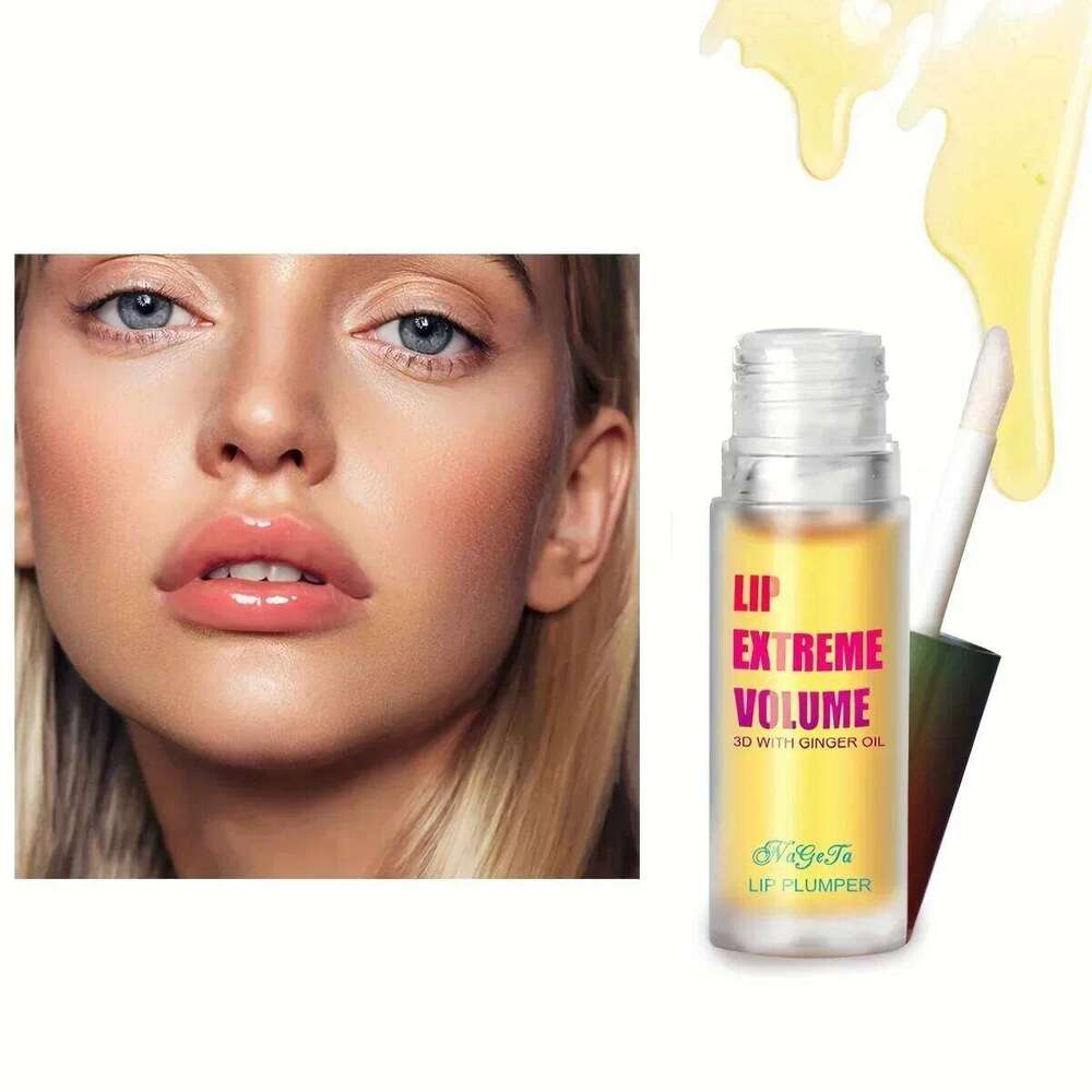 Plumper Fuller Healthy Enhancer Ginger And Mint Plant Lip Gloss Oil Moisturizing Beauty Sexy Lips free shipping