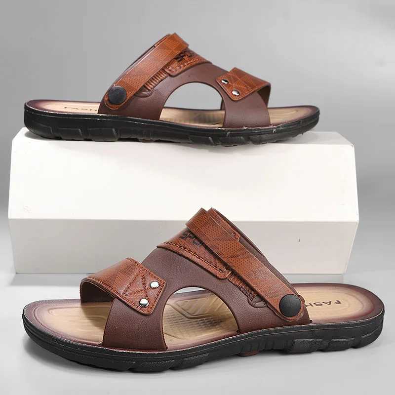 Mens Summer New M Size Casual Slippers Men Beach Shoes Non-slip Open-toe Sandals For Outdoor Y250626