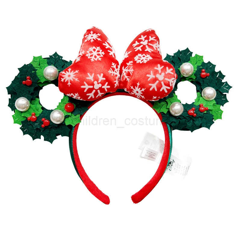 Disney 2024 Christmas Headband 50th Anniversary Pirate Headwear Mickey Mouse Classic Mermaid Disney Ears Headwear fashion piece for adu W250625