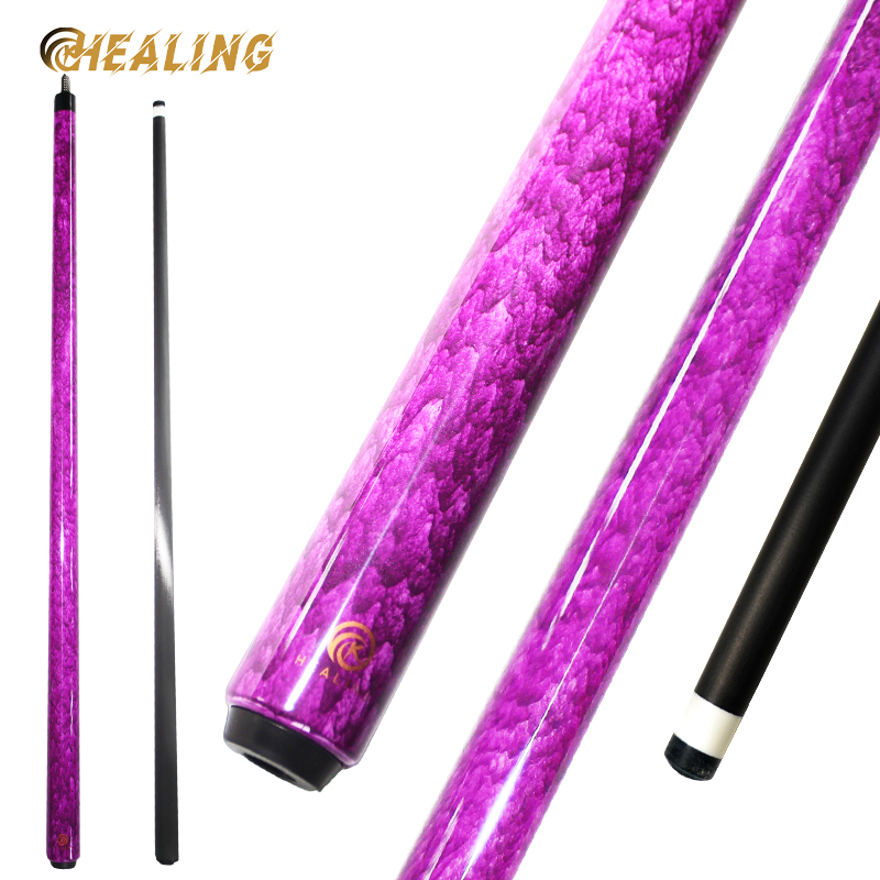 OKHEALING Quicksand Purple 1/2 Split Billiard Cue Carbon Fiber Billiard Stick 12mm Pigskin Tip Radial Pin Joint Pool Cues Carbon Carom Cues Profession