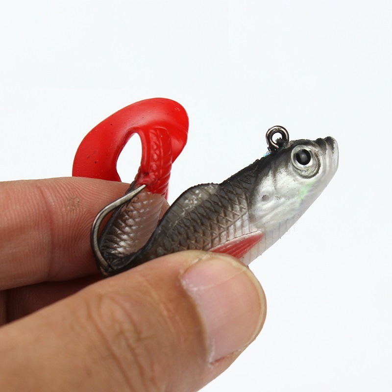 Lure 5 Pieces Boxed Lead Wrapped Set 9.3g/14g T Tail Soft Fish Bait