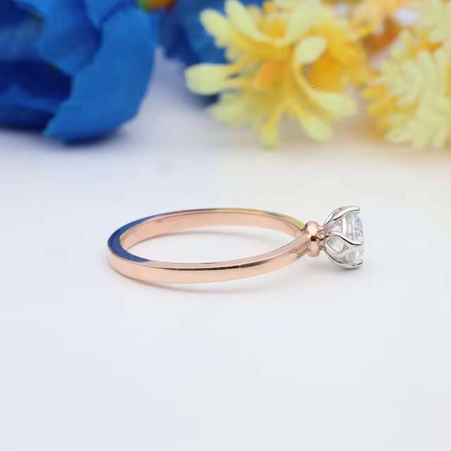 Elegant Solitaire Lab-Grown Diamond Ring Ethical and Stunning Engagement Jewelry 14k Rose Gold Ring MIninalist Ring