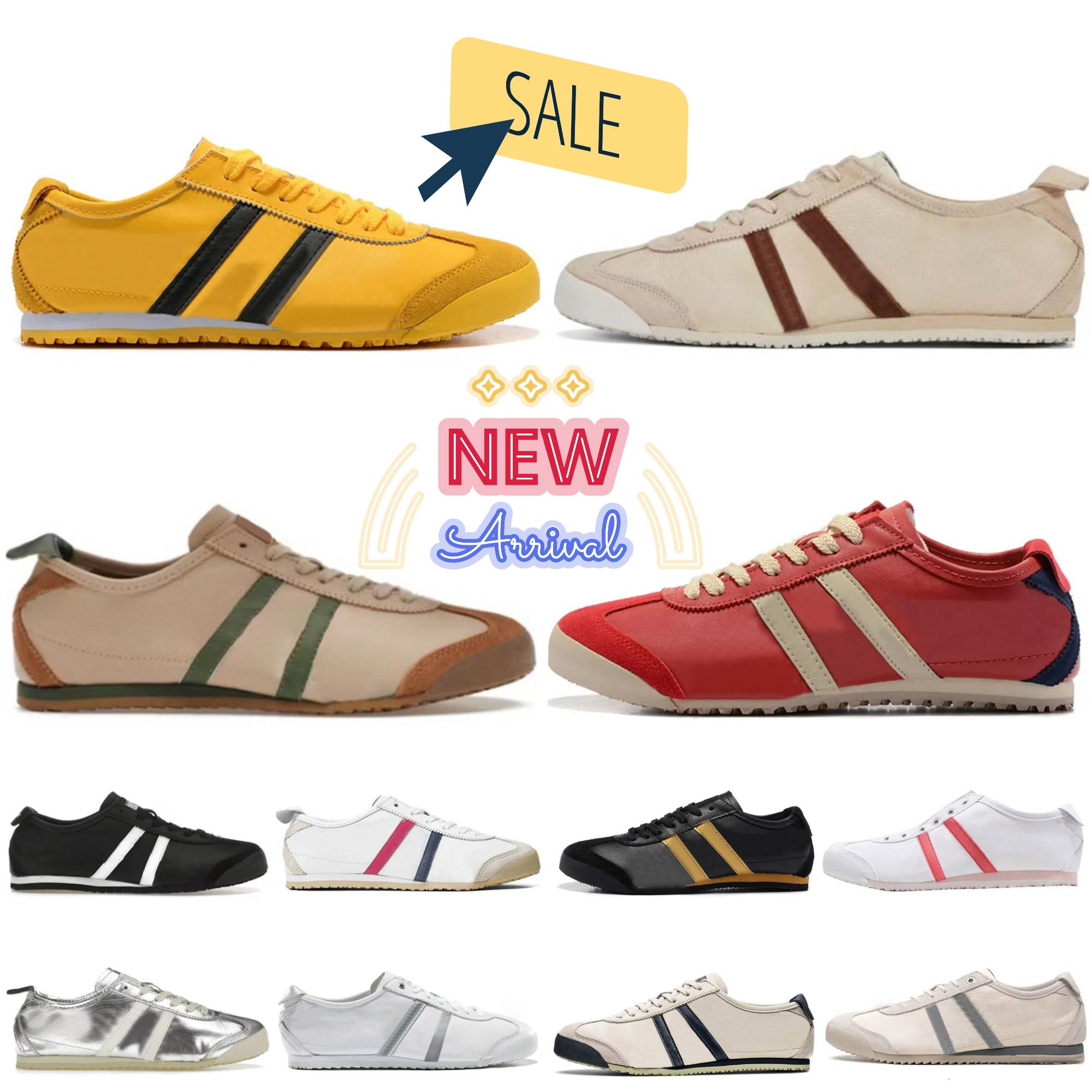 Designer TiGers Sneakers Mens Women Casual Shoes MExico 66 Kill Bill Silver Pink Birch Peacoat TOKUTENs Beige Grass Vintage Leather Low Outdoor Trainers ONiTsUkaes