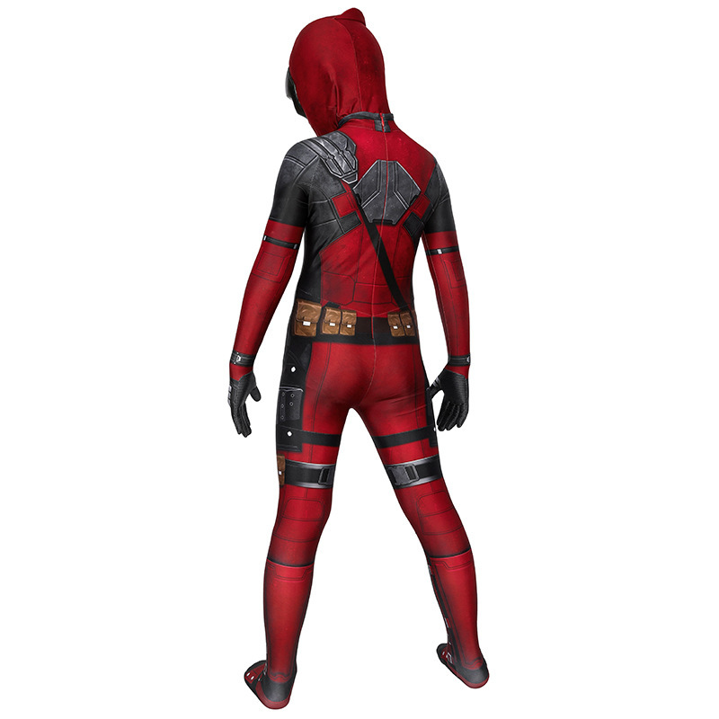 Children's performance costumes, animation games, role-playing costumes, leather masks, red cheap combat costumes, role costumes.