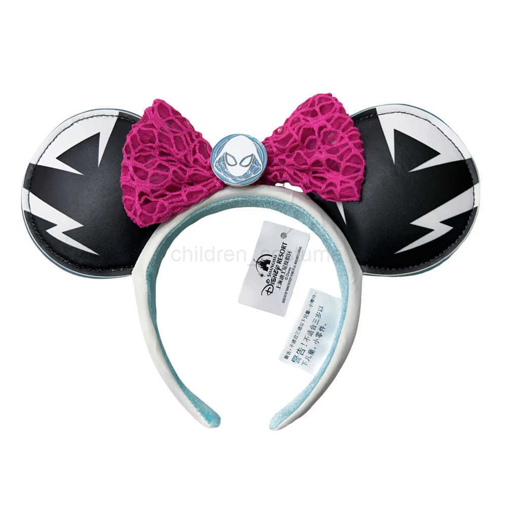 Disney 2024 Disney Minnie Mouse Headband Nightmare Before Oh My Halloween LED Hairband Cosplay Festival Party Adult/Kids Hair Accessory W250701