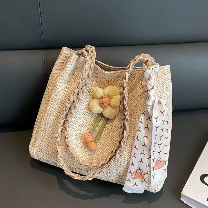 Women's Woven Bag Large Capacity New Designer Shoulder Bag Versatile Commuting Tote Bag Free Shipping Vacation Leisure Beach Bag