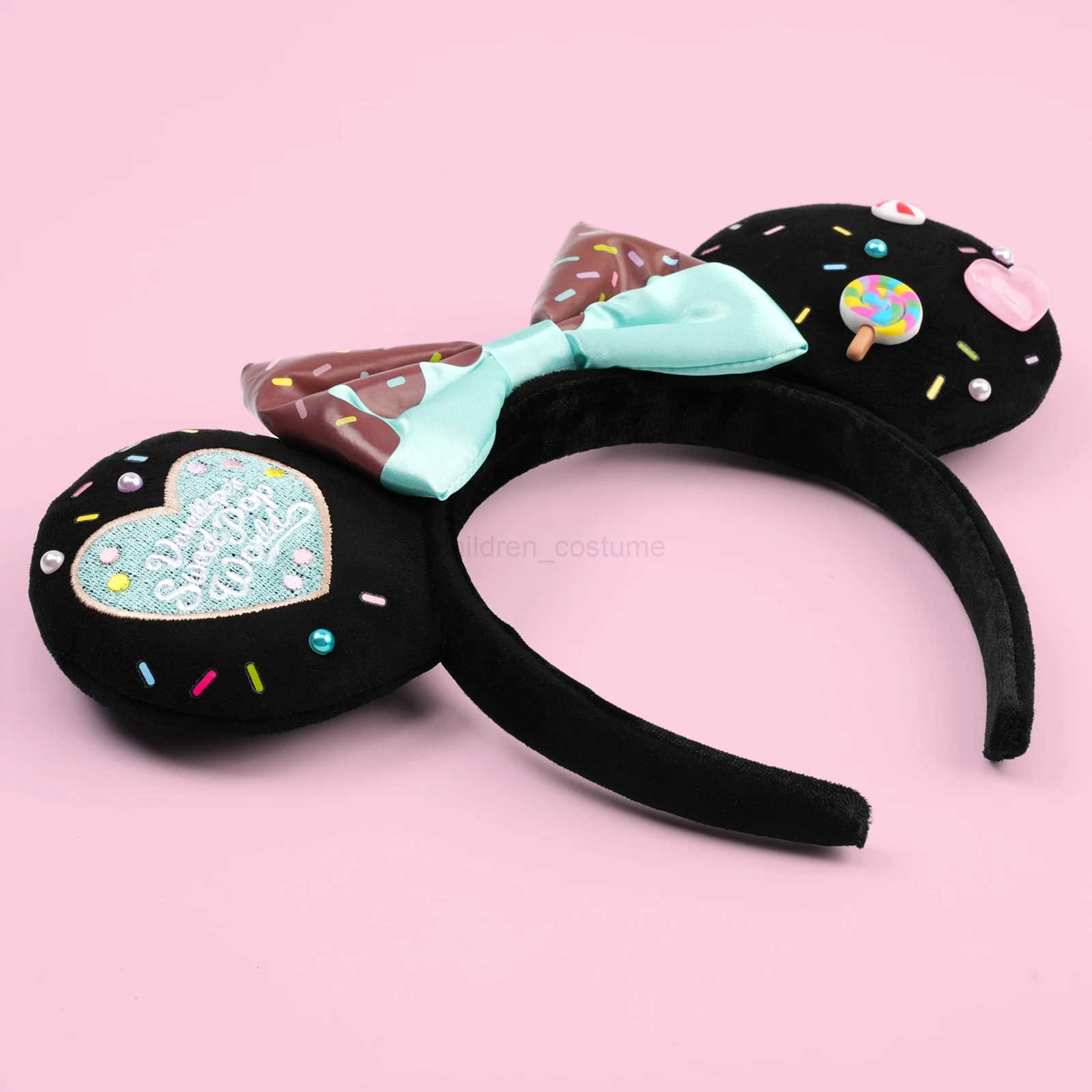 Disney World Minnie Ear Headband For Child EarsWomen Disneyland Mickey Adult/Women Disneyland Leather Plush Sequin Cosplay Girls W250717