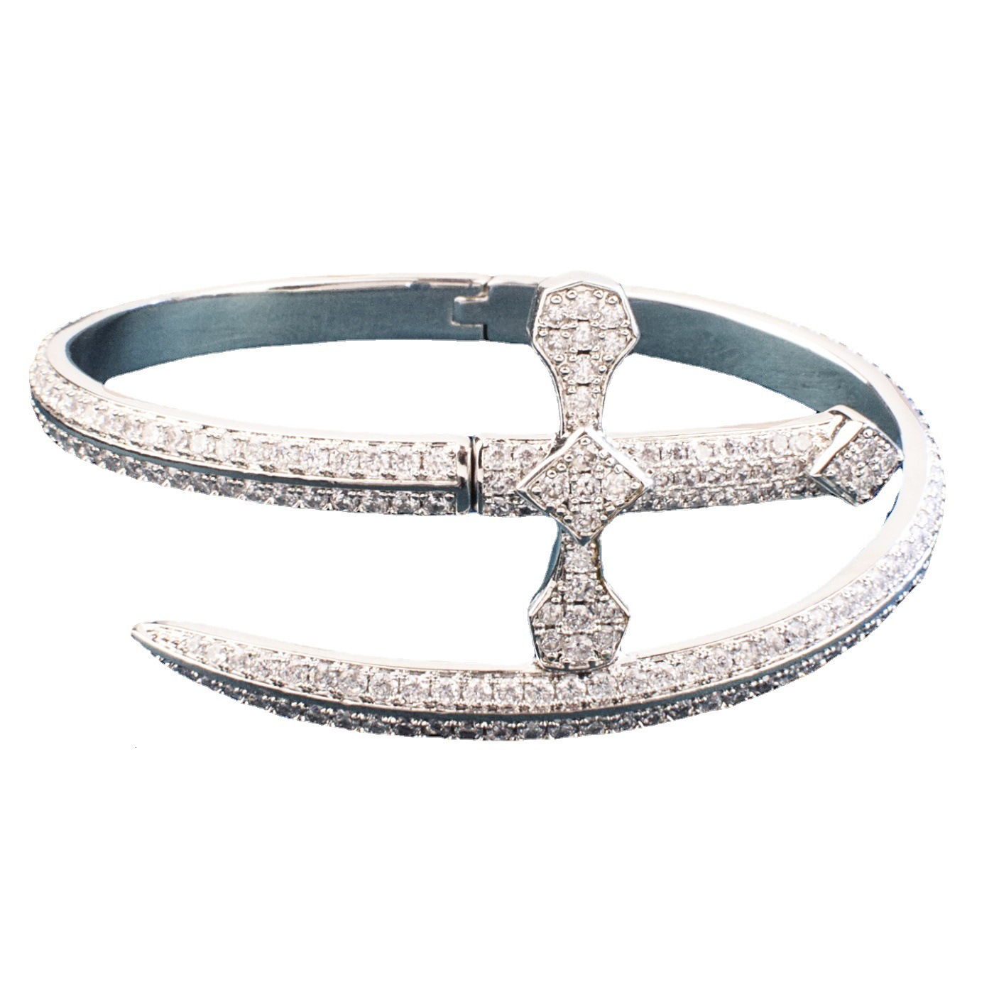 Hip Hop Iced Out Sword of Justice Bracelet Full Bling Trendy luxury Jewelry Diamond Tester Passed